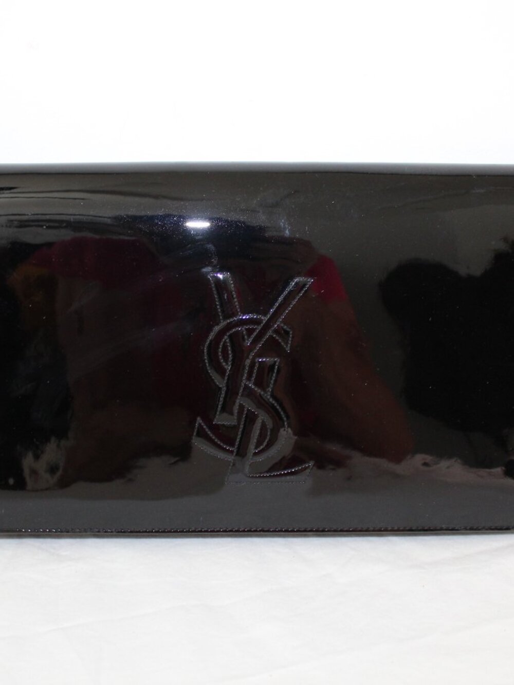 Saint Laurent Patent Belle De Jour Clutch Handbag Interlocking YSL Monogram Logo - Picture 3 of 13